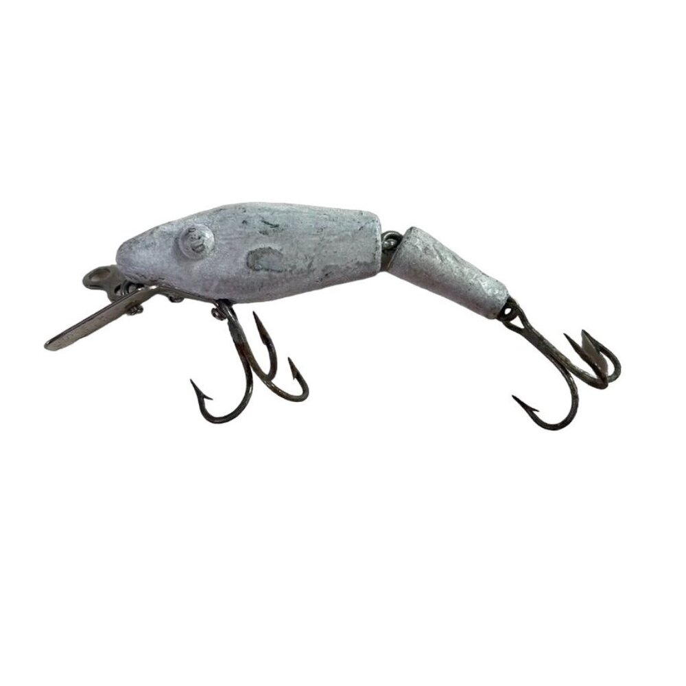 Vintage Mirr-O-Lure Jointed Sinker Sinkers  Fishing Lure Hook u Wood Double Hook